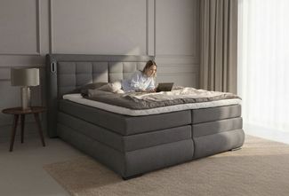 OTTO home Boxspringbett MIVVA inkl. Bettkasten und Topper, Komfortliegehöhe: 67 cm, in H3, H4 oder Hmix H3/H4, wahlweise mit oder ohne LED-Leuchten