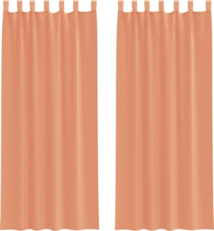 vidaXL Voile Vorhänge mit Schlaufen 2 Stk. Terrakottarot 140x260 cm 4102325