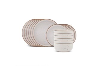 Karaca Geschirr-Set Chicago Dot für 6 Personen Geschirrset, 18 Teilig, Keramisch