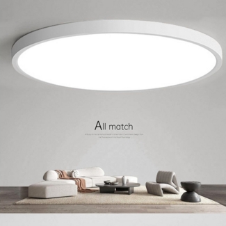 ibettertec Deckenleuchten Flach Rund Weiß Deckenlampe Ø28cm wasserdicht BadLeuchte Lampe,30W, LED fest integriert, Bad-Leuchte Lampe Flur inkl Leuchtmittel 6500K, weiß, Wohnzimmer-Leuchte Lampe Flur inkl Leuchtmittel,küchenlampe