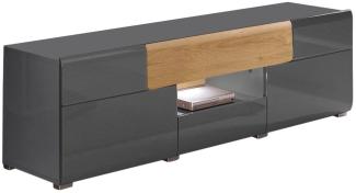 Lowboard Toledo TV-Unterschrank 159x39x48cm weiß MDF Hochglanz