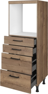 nobilia® Herdumbauschrank "Structura", mit Schubkästen und Auszügen, vormontiert, Breite/Höhe: 60/167,8 cm