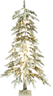 Gartendekoration LED HASSLAN Weihnachtsbaum 166 cm Weiß