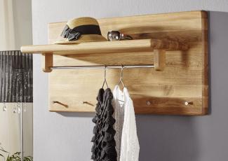 Wandgarderobe 100x50cm 'Bayreuth' Wildeiche massiv