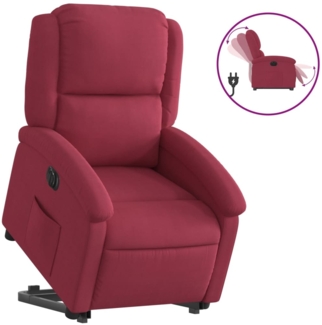 vidaXL Relaxsessel mit Aufstehhilfe Elektrisch Weinrot Samt 3204327