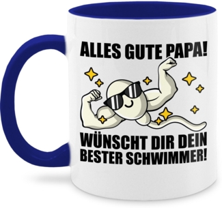 Shirtracer Tasse Alles Gute Papa - Wünscht dir dein bester Schwimmer, Keramik, Geschenk Vatertag Kaffeetasse