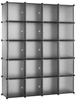 Mondeer Kleiderschrank Steckregal Staub- und Wasserabweisend, mit Tür, mit 2 Kleiderstange