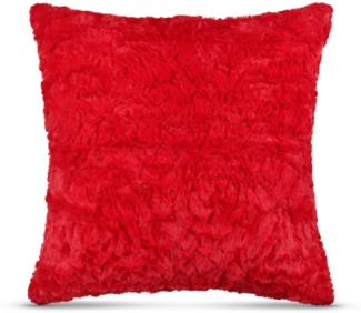 Flauschige Kissenhülle 40x40 mit Reißverschluss, ( Rot ) Kissenbezug mit Rosenmuster, Dekorative Kissenbezüge, weicher Bezug für Kissen