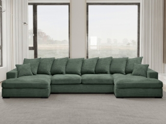 Kaiser Möbel Ecksofa Ecksofa, Sofa U-form, Couch U-form Gabon stoff Zoom, mit Relaxfunktion