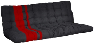 Vente-unique - Futonmatratze für Klappsofa-Betten - 1 Zone - Härtegrad 1 - 135 x 190 cm - Stärke 10 cm - Rot & Schwarz - MODULO