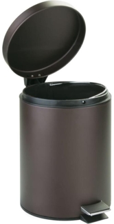 mDesign Tretmülleimer Abfalleimer Mülleimer Deckel Inneneimer 5L Metall Bronze