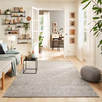 Handweb Teppich Walchsee, Farbe: Grau, Größe: 60x110 cm