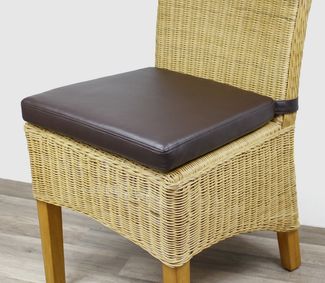 1x Sitzpolster LARISSA Kunstleder dunkelbraun