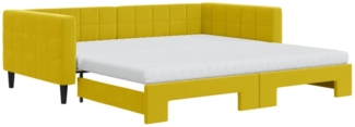 vidaxl Tagesbett Ausziehbar mit cm (Farbe:, Gelb, 100x200 cm, Samt