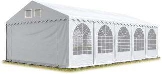 Festzelt 5x10 m Partyzelt Eventzelt XXL 2,6m hoch weiß Pavillon PVC 1400 N 100% wasserdicht