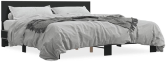 vidaXL Bettgestell Schwarz 200x200 cm Holzwerkstoff und Metall 3280172