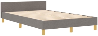 vidaXL Bettgestell mit Kopfteil Taupe 120 x 190 cm Stoff 3344792