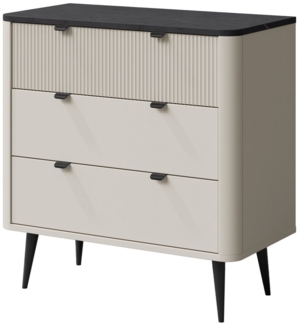 Compleo Kommode schmal, 90 cm breit, Sideboard mit 3 Schublade LILIA, Modern design