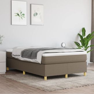 vidaXL Polsterbett, Stoff, Taupe, 120x200 cm, Natur