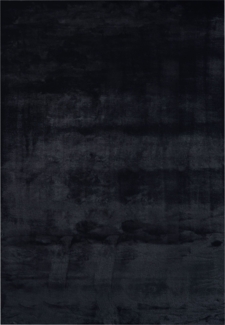 Kunstfellteppich Kaninchen schwarz 160 x 230 cm MIRPUR