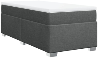 vidaXL Boxspringbett mit Matratze Dunkelgrau 90x200 cm Stoff 3285103