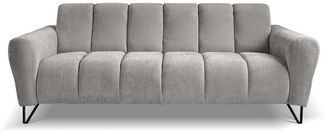 Beautysofa Sofa mit Metallbeine in schwarzer VOLARE, 3-Sitzer, viele Farbvarianten, ohne Schlaffunktion