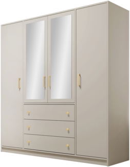 Kleiderschrank Retro Lux D4 (Farbe: Cashmere)