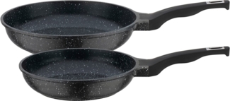 GSW Pfannen-Set Titanium Granit Advanced, Aluminiumguss (Set, 2-tlg), Pfannen-Set aus Aluminium-Guss mit Antihaft-Versiegelung