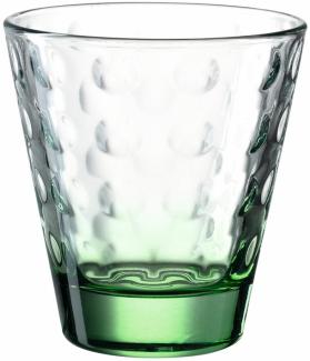 Leonardo Trinkglas Optic, Becher, Wasserglas, Kalk-Natron Glas, grün, 215 ml, 025918