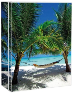 banjado Medizinschrank Stahl Strand (abschließbar, 3 große und 2 kleine Fächer) 35 x 46 x 15cm