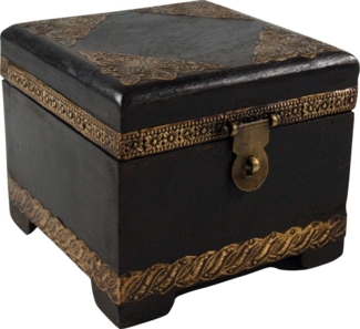 Guru-Shop Aufbewahrungsdose Rustikale kleine Schatztruhe, Holzschachtel,..