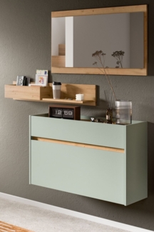 Garderobe Set 3-tlg. Borga in salbei und Eiche 140 cm