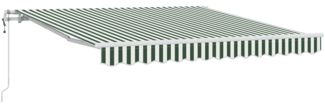 vidaXL Automatische Einziehbare Markise in Grün und Weiß, 350 x 250 cm 3330467
