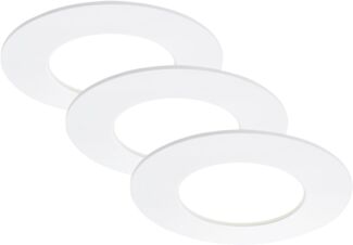 Di-Ka LED Einbauleuchte Flat-In 3er Set weiß Ø 8,5 cm 5W