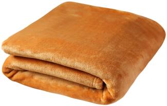 Traumschlaf Teddy-Fleece Kuscheldecke|150x200 cm| zimtbraun