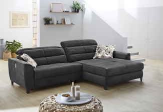 Job 'Double-One KPL' Wohnlandschaft, Microfaser schwarz