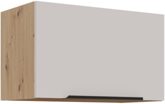 Küchen Kurzhängeschrank 60 cm SOLANO Kaschmir beige matt + Eiche Artisan matt Küchenzeile Küchenblock Küche Einbauküche