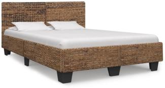 vidaXL Bettgestell Natur Rattan 160 x 200 cm 283095