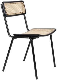 Stuhl Stapelstuhl JORT BLACK-NATURAL von ZUIVER
