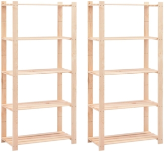 vidaXL Lagerregale 5 Böden 2 Stk. 80×38×170cm Kiefer Massivholz 250kg 279404