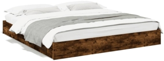 vidaXL Bettgestell mit Schubladen Räuchereiche 200x200cm Holzwerkstoff 3280633
