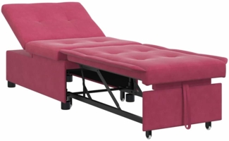 vidaXL Schlafsofa Weinrot 67 x 194 x 38 cm Samt 42008599