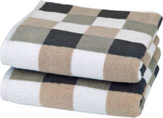 ROSS Handtücher Würfelfond, Frottier (Set, 2-St), 100% Baumwolle