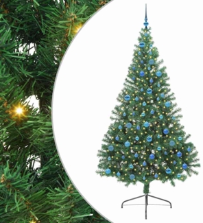vidaXL Künstlicher vorbeleuchteter Weihnachtsbaum Grün 240 cm PVC 3397044
