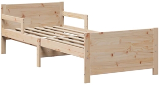 vidaXL Bettrahmen mit Kopfteil Braun 80 x 200 cm Holzwerkstoff 877209