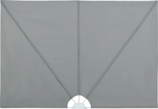 vidaXL Faltbarer Terrassen-Seitenfächer Grau 300×200 cm 44565