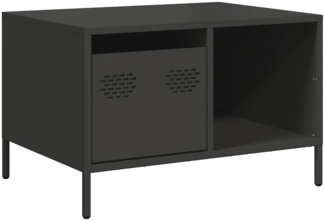 vidaXL Couchtisch Schwarz 68,5x50x43,5 cm Kaltgewalzter Stahl 851280