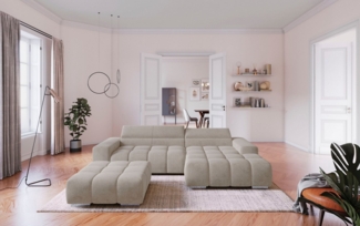 COTTA Ecksofa Orion L-Form, mit 2x Kopfteilverstellung & 3 Nierenkissen