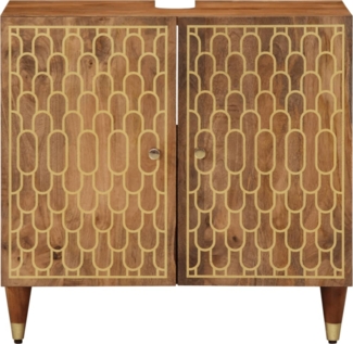 vidaXL Waschbeckenunterschrank 62x33x58 cm Massivholz Mango 358303