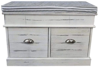 HTI-Living Truhenbank Sitzbank mit Stauraum Mia (Stück, 1-St, 1 Sitzbank inkl. Sitzkissen), Sitztruhe 2 Schubladen maritim